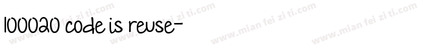 100020 code is reuse字体转换